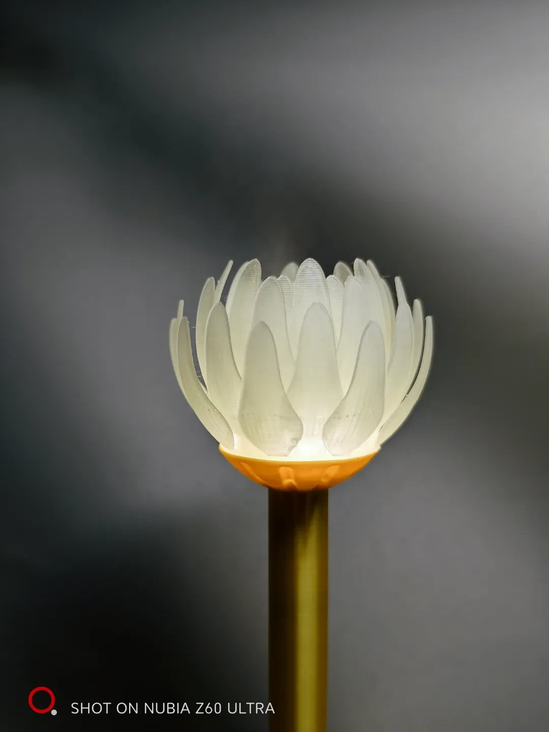手持式莲花带灯光加湿香薰器