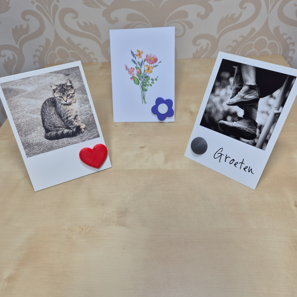 Magnetic Photo Card Holder with Decorative Magnets