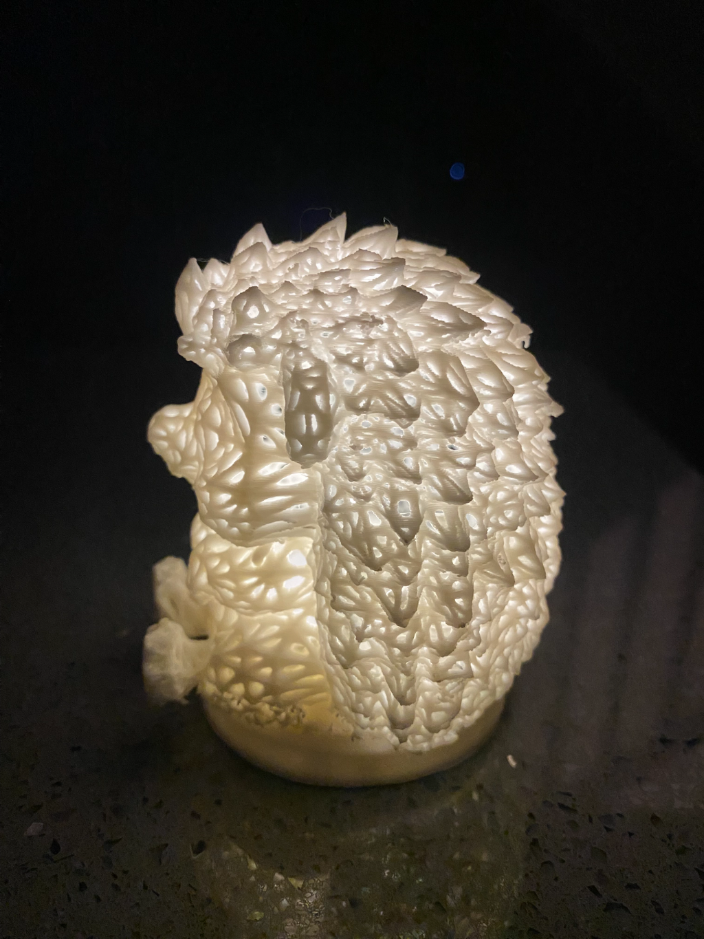 hedgehog tea light lamp