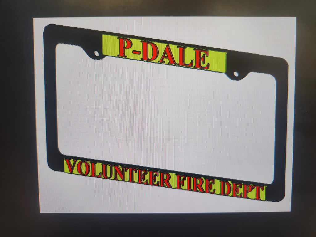 Customizable License Plate Frame (12" American)