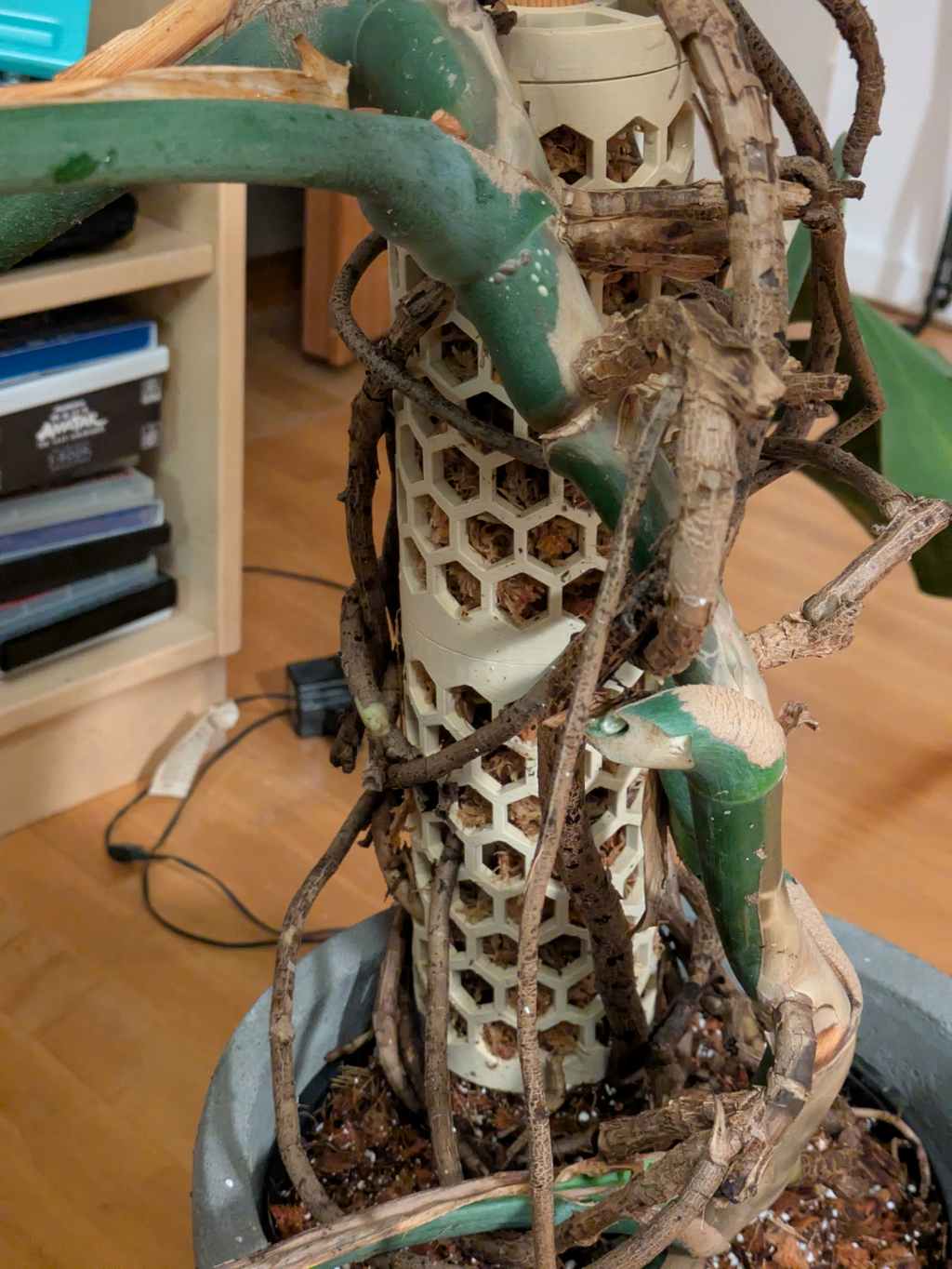 Sturdy moss pole (parametric)