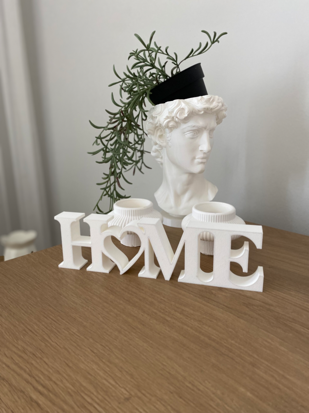 Letters home decor with heart