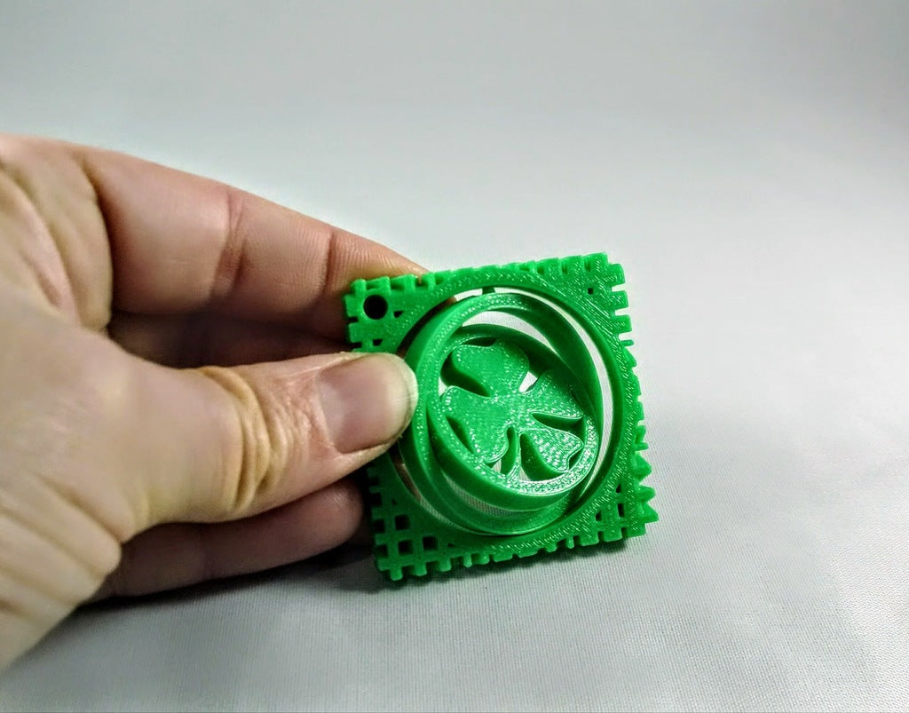 St. Patty's Day 4 Leaf Clover Gimbal