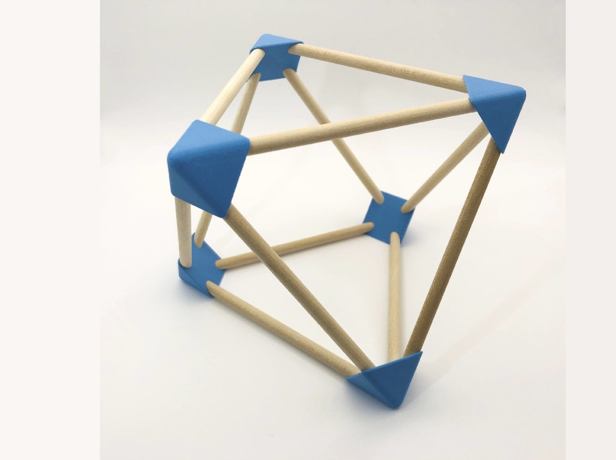 Platonic Solids with 5 mm wooden sticks