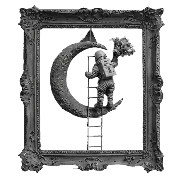 Astronaut Climbing to the Moon