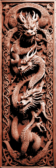 Set of 3 Bookmarks - Viking Nordic Knotwork Carving in wood of Dragons
