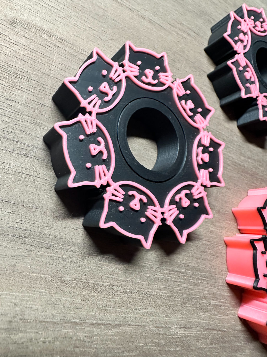 Spinning Kitties Print in Place Cat Fidget Spinner