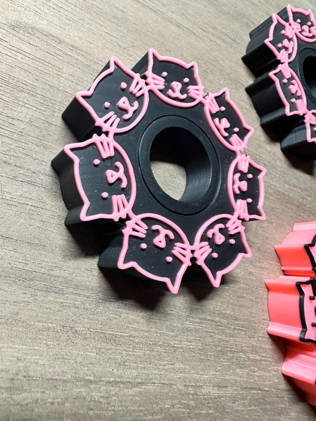 Spinning Kitties Print in Place Cat Fidget Spinner