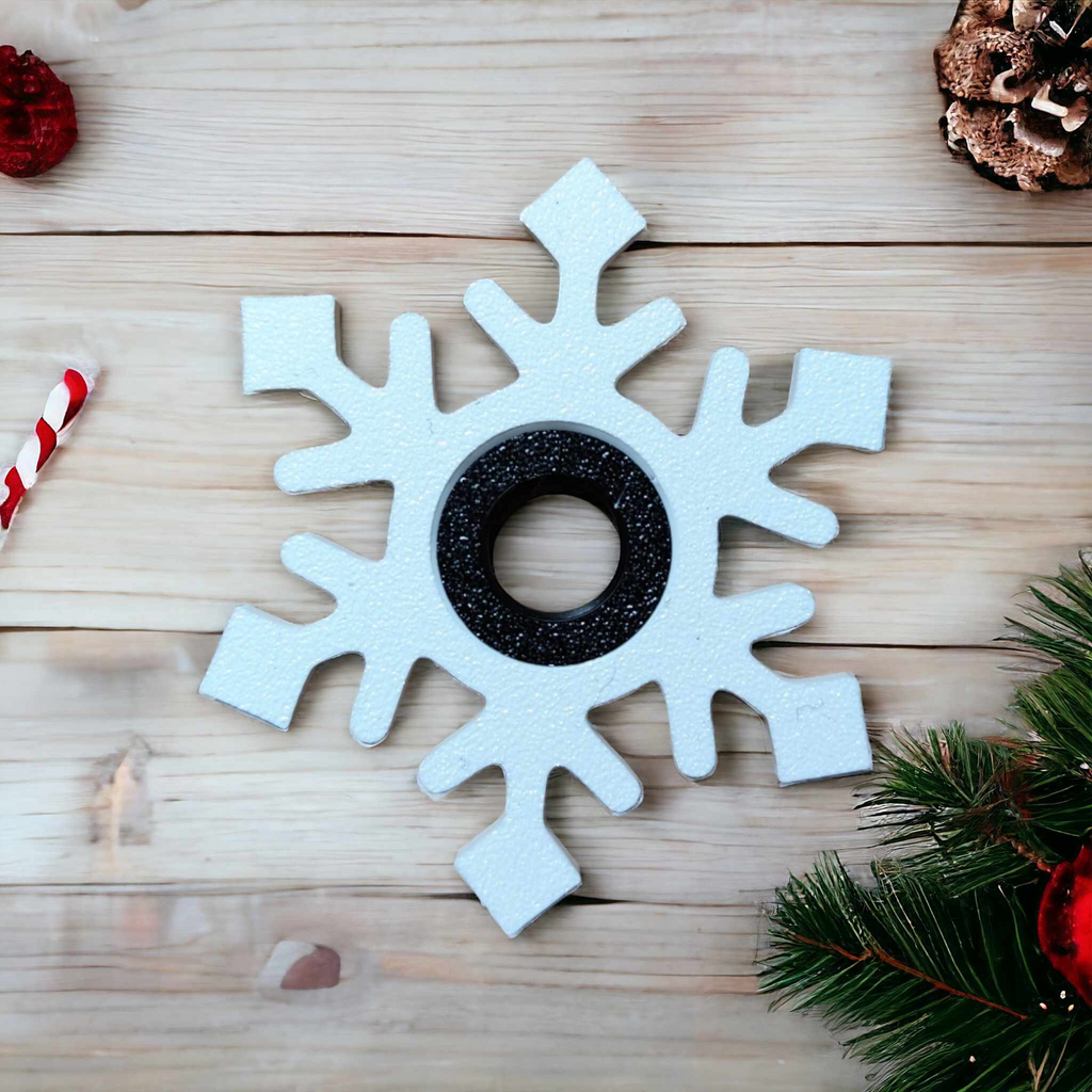 Print in place snowflake spiners