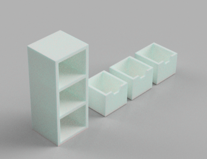 Shelf with 3 sizes