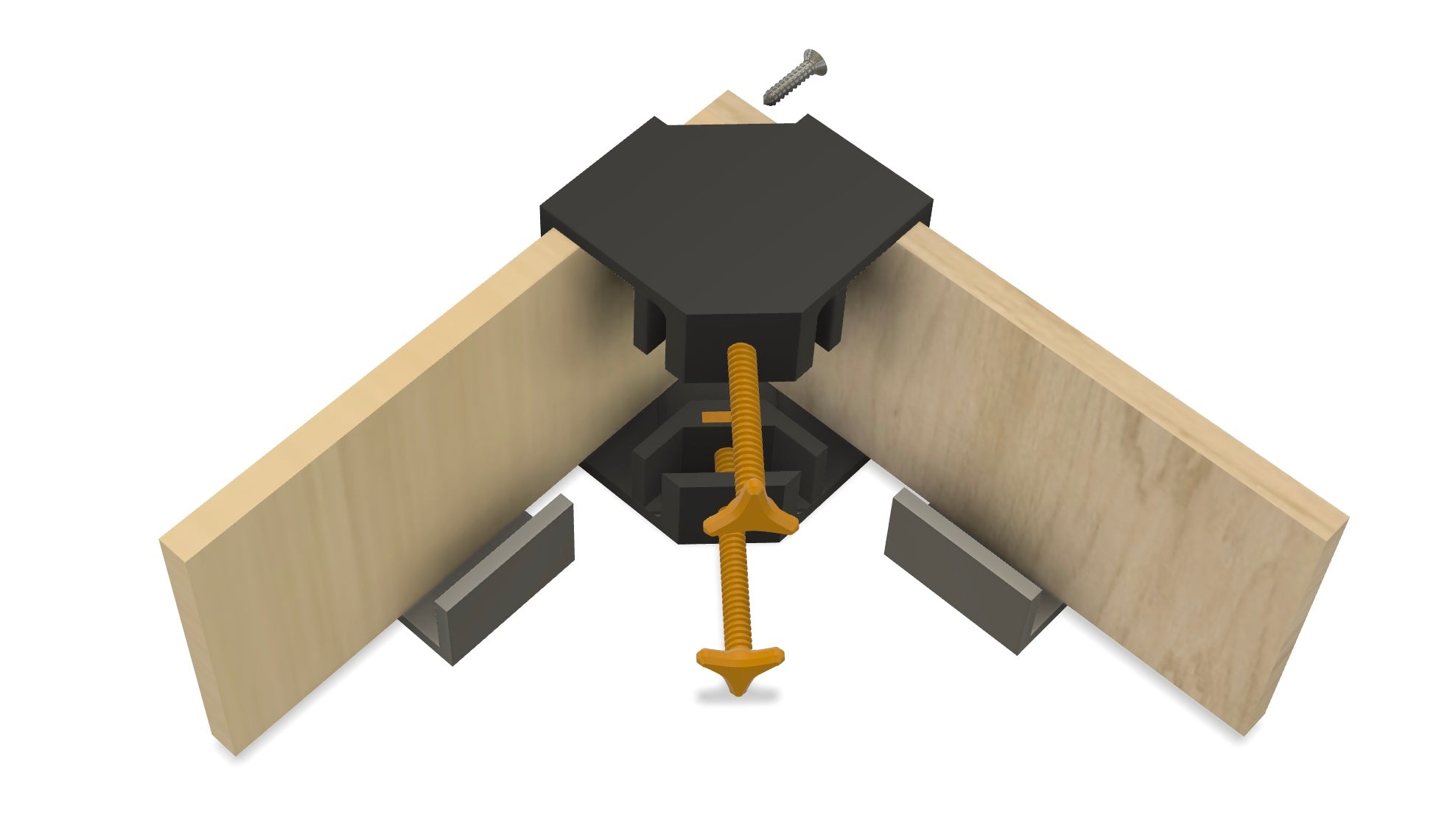 Quick 90° Corner Clamp – One-Screw Woodworking Jig