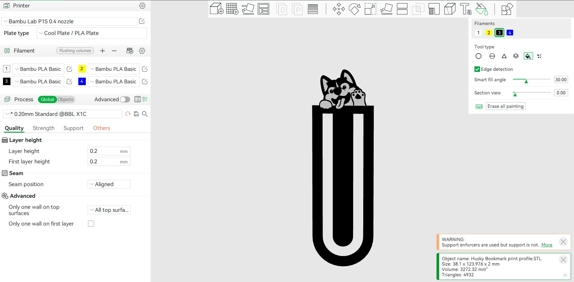 Husky Bookmark