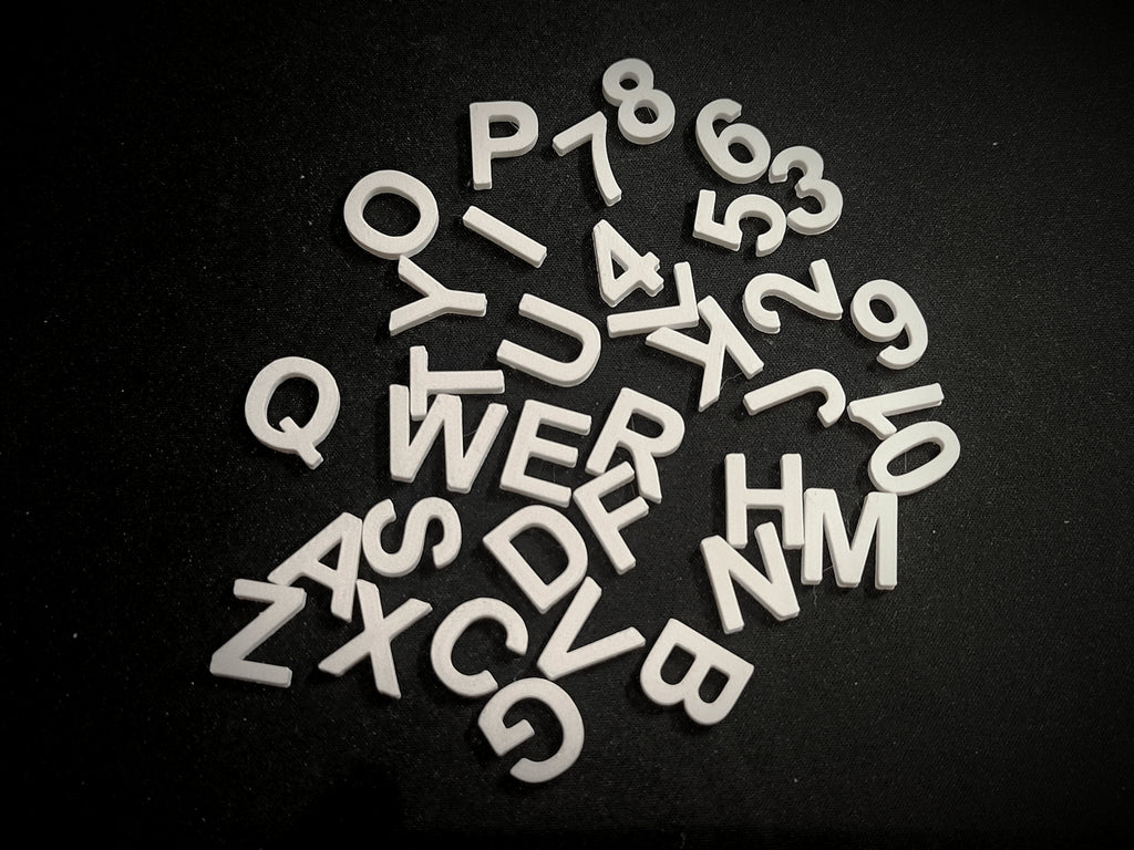 Alphabet Letters & Numbers (Extended Set) - Arial