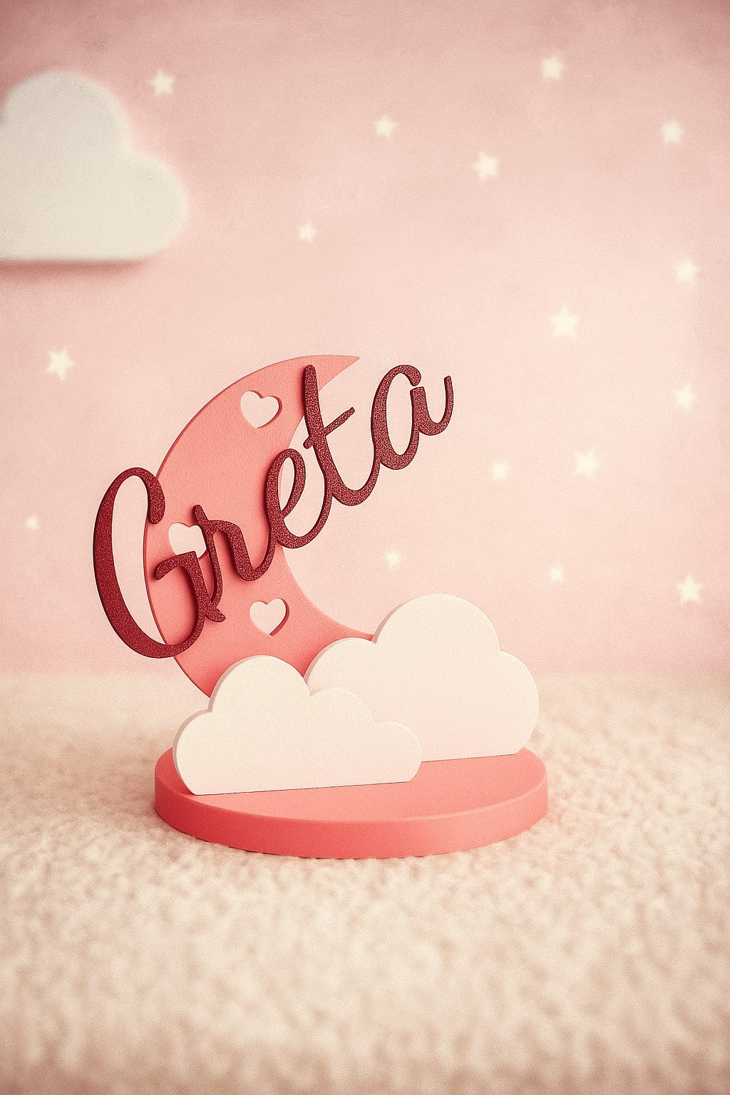 Luna e cuori con nome
