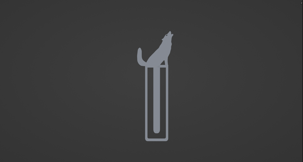Wolf bookmark