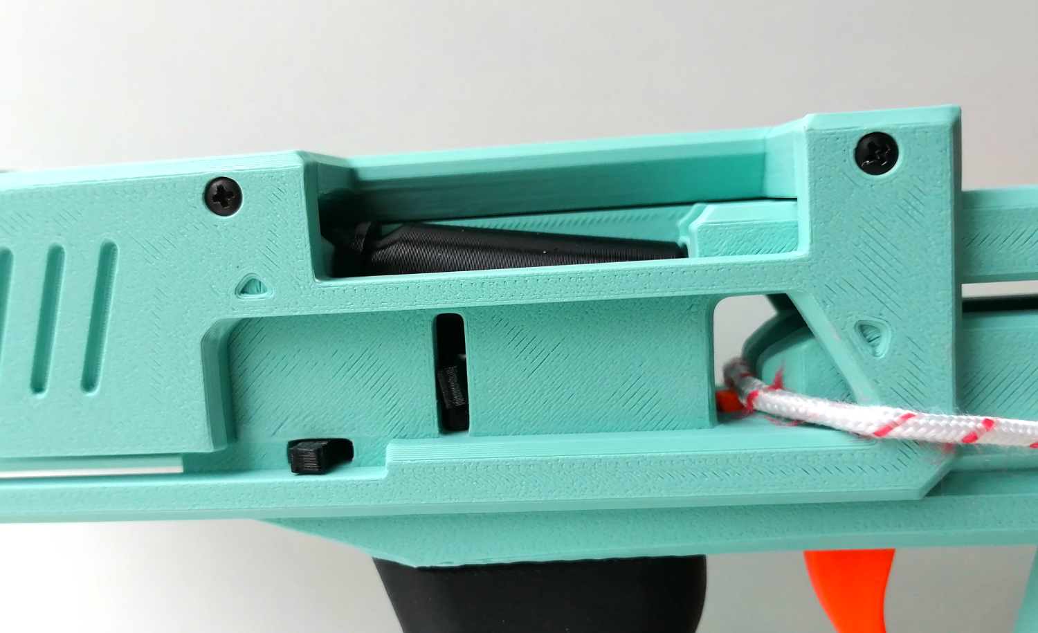 Shell ejecting Nerf string blaster