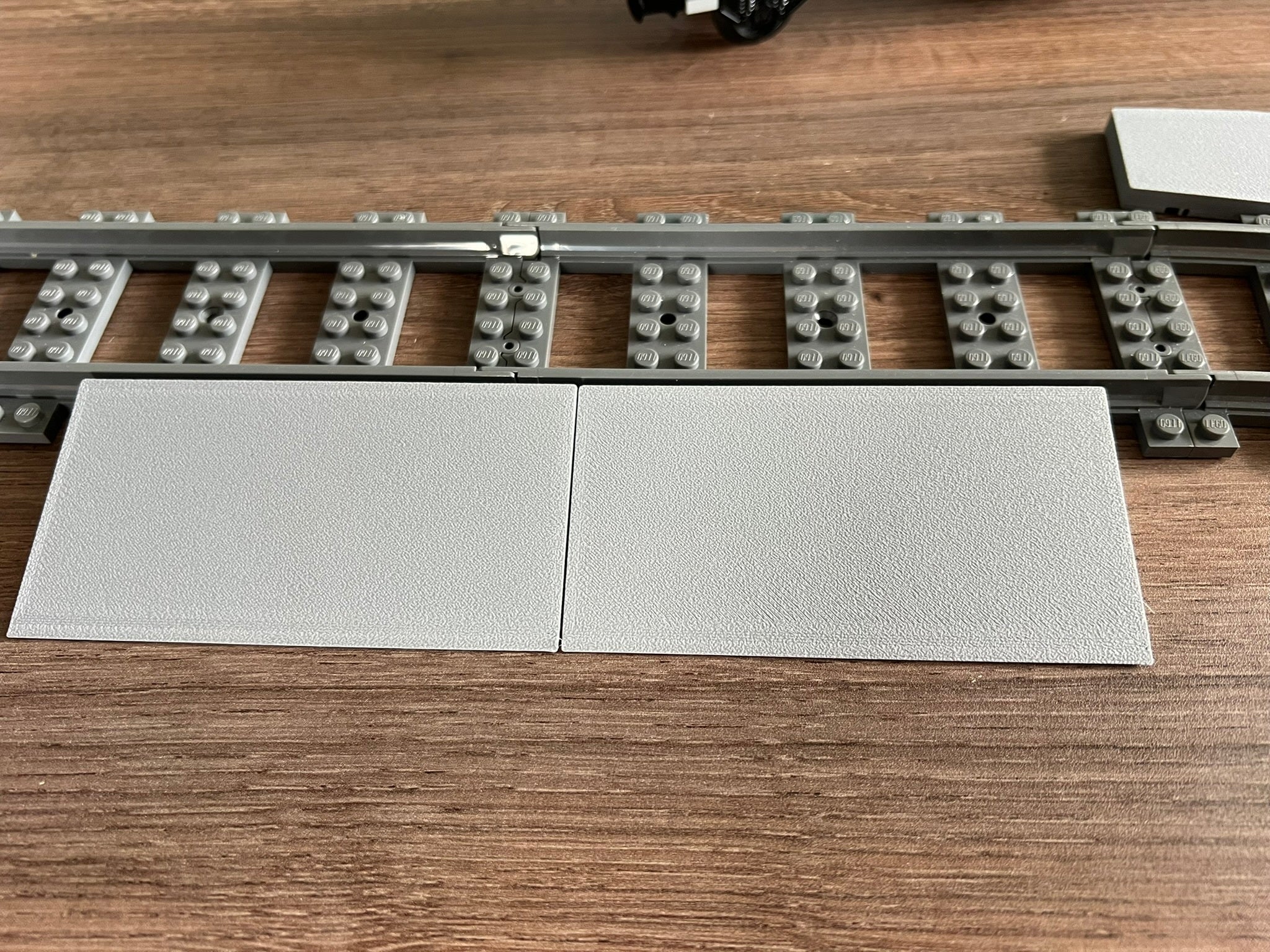 Bricks railroad crossing