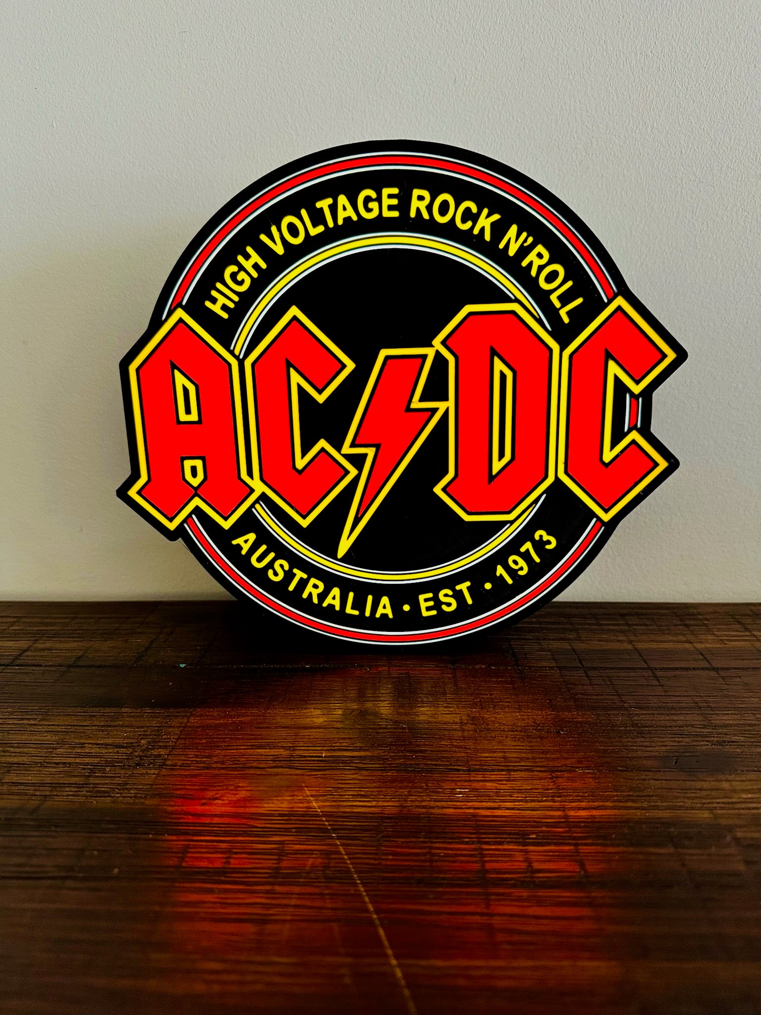 AC/DC (ACDC) Australian Rock Roll Band Icon Light