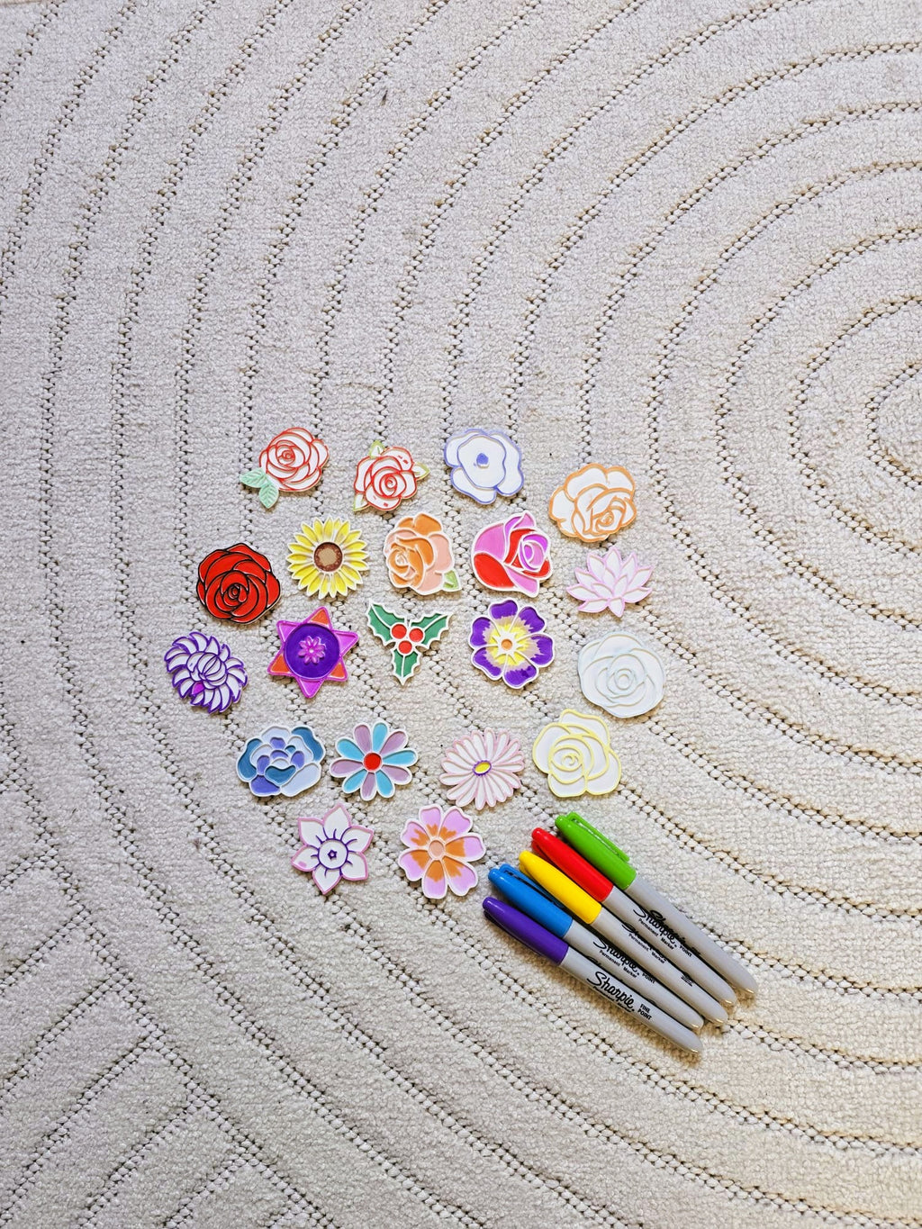 Flower Coloring Color Set Stamp Mothersday Mom