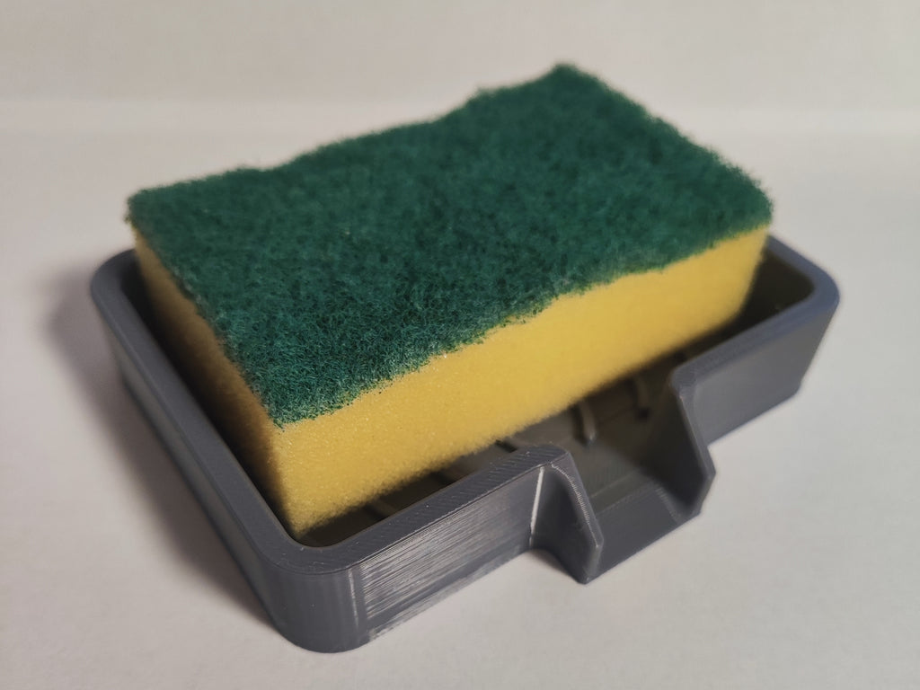 Self-Draining Sponge Holder | Wave Drip Tray