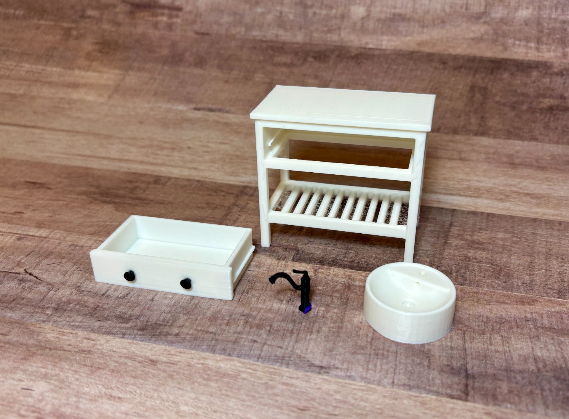 Dollhouse Scale 1:12 Bathroom Sink Cabinet