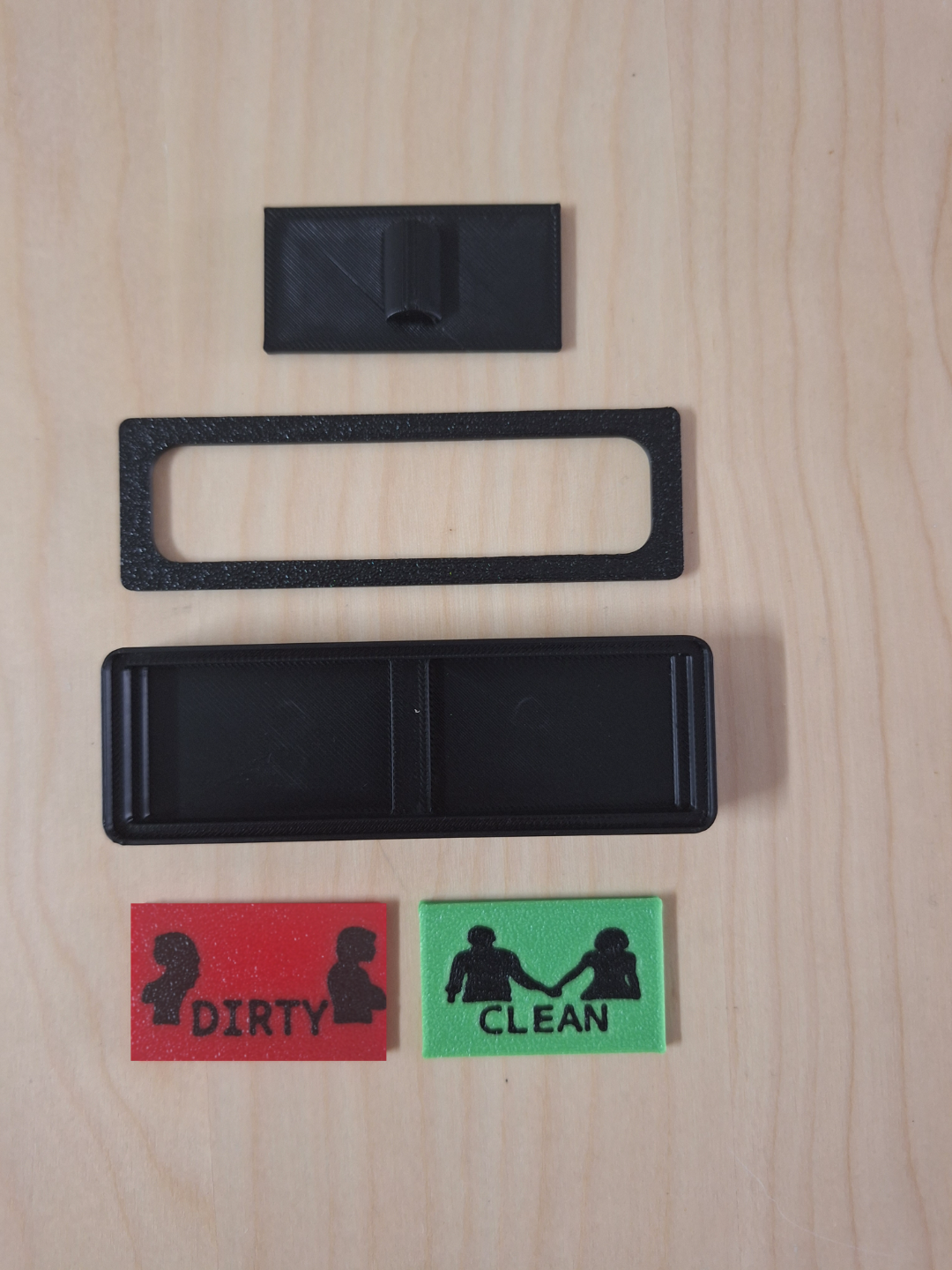 Dishwasher slider: "Clean/Dirty"