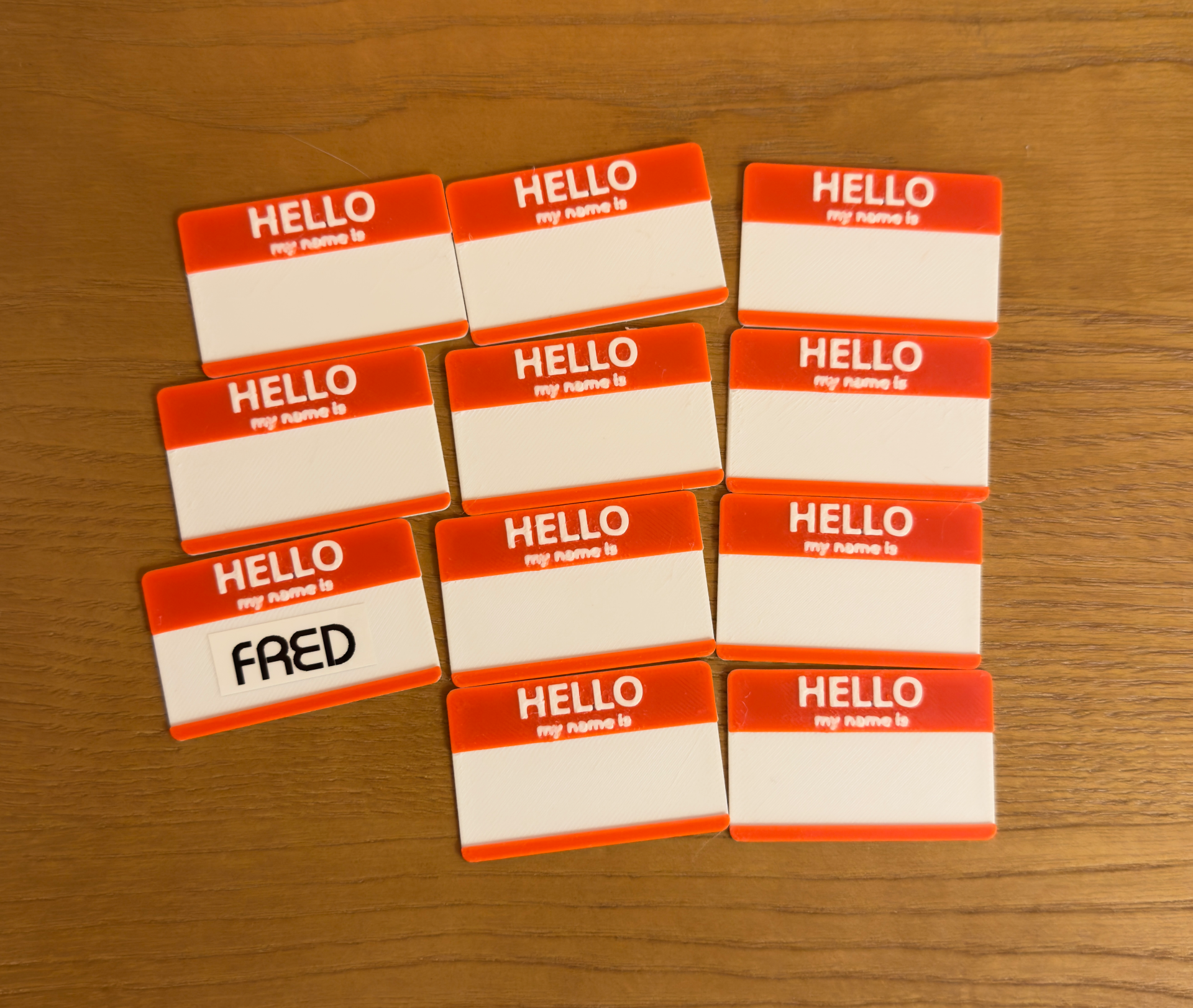 "Hello my name is" Nameplate
