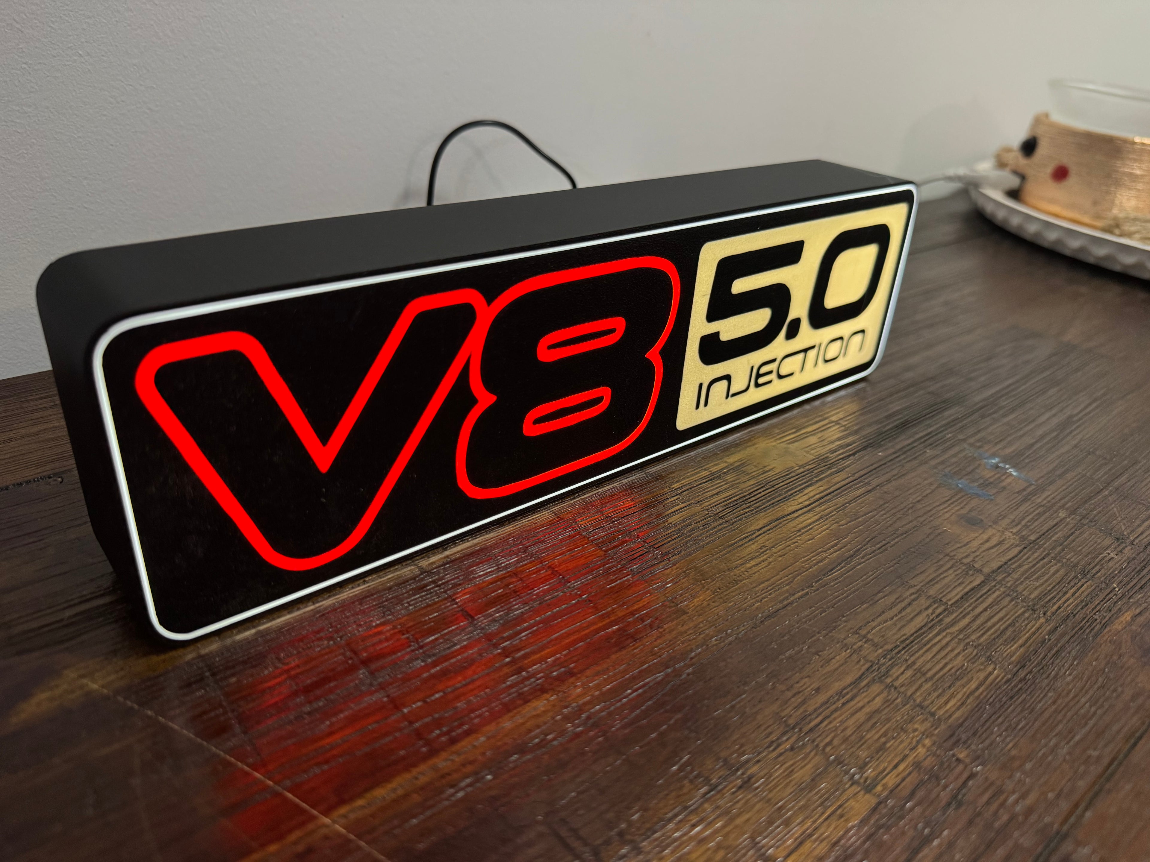 Holden Commodore V8 5.0L Badge - Light up Sign