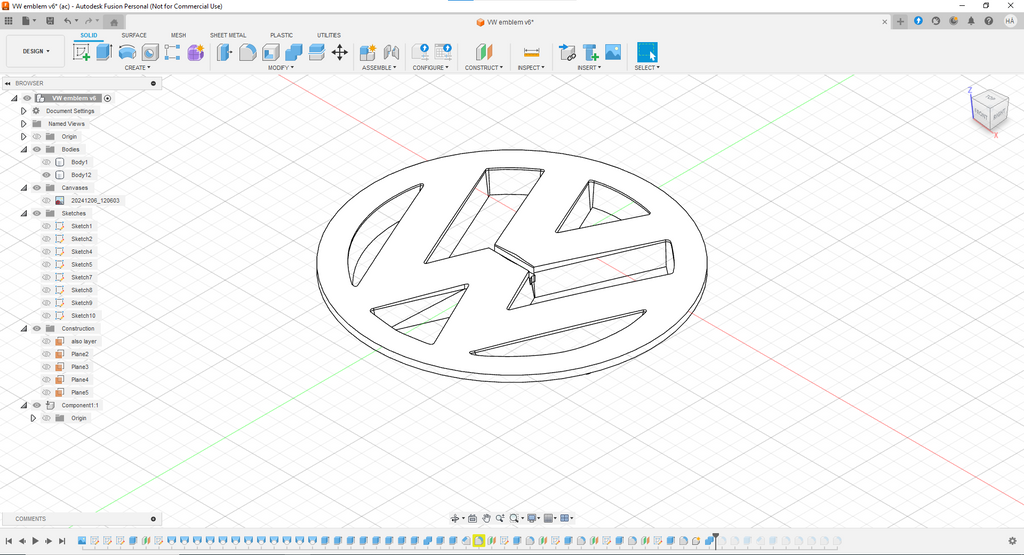 Volkswagen T3 Back Emblem