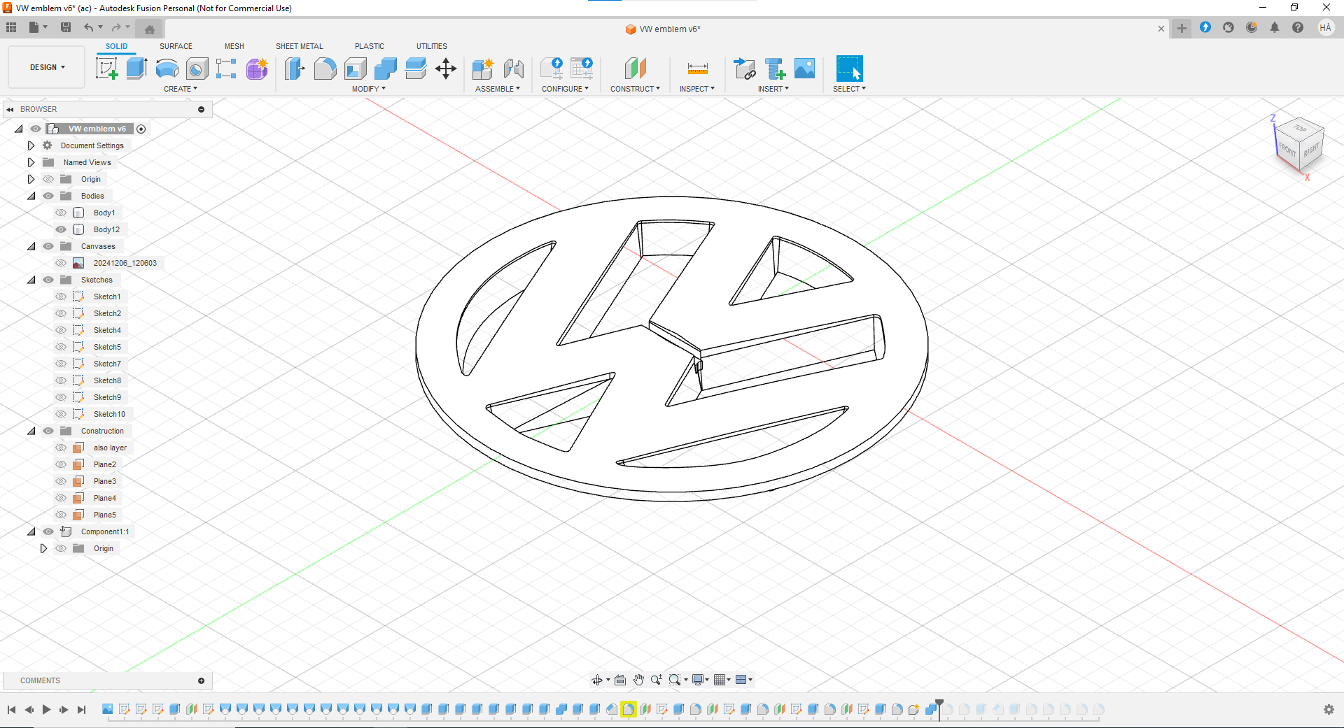 Volkswagen T3 Back Emblem
