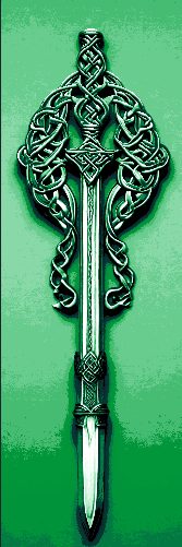 Celtic Knotwork centered around Swords - Set of 3 Bookmarks