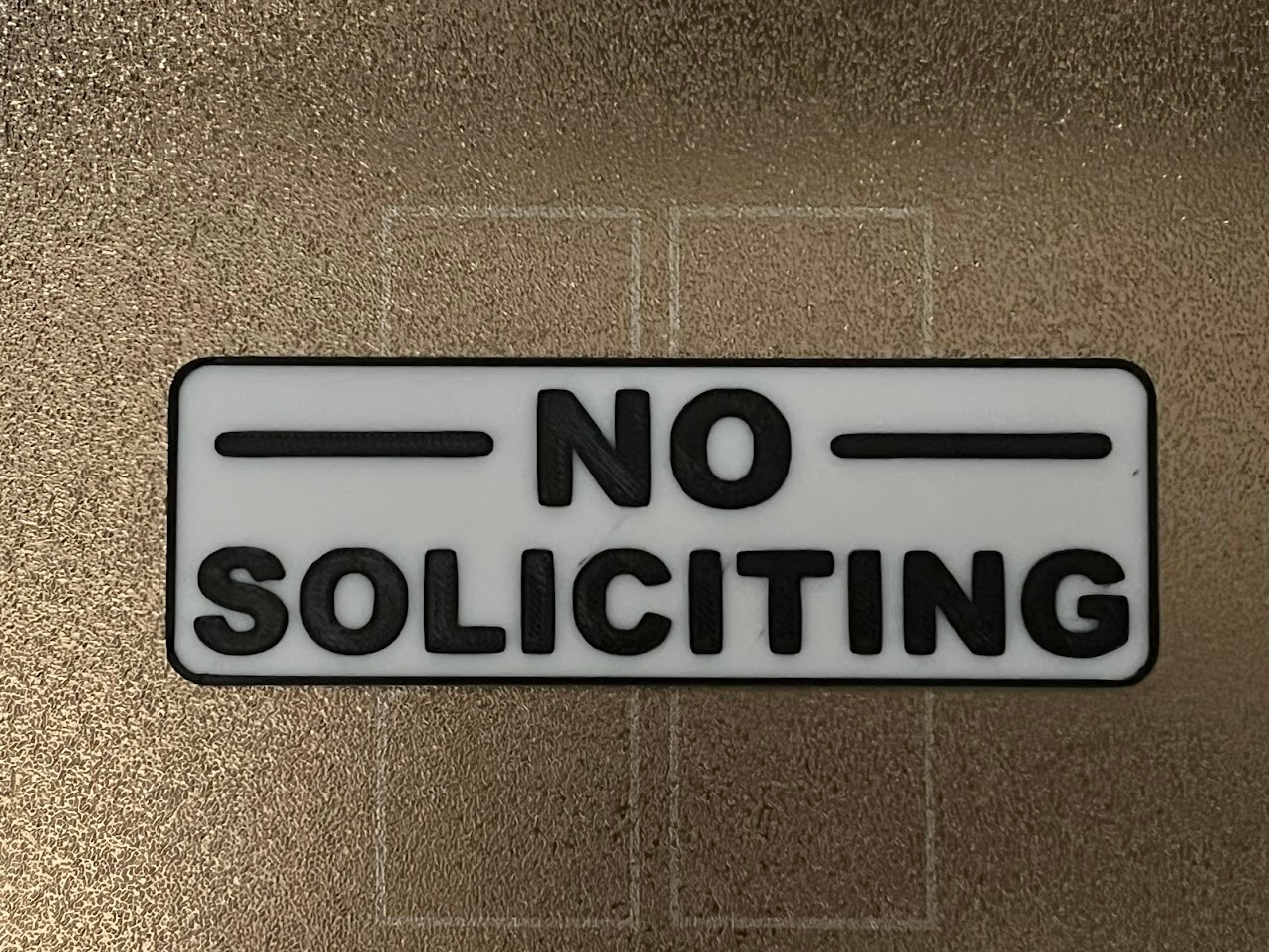 NO SOLICITING Sign