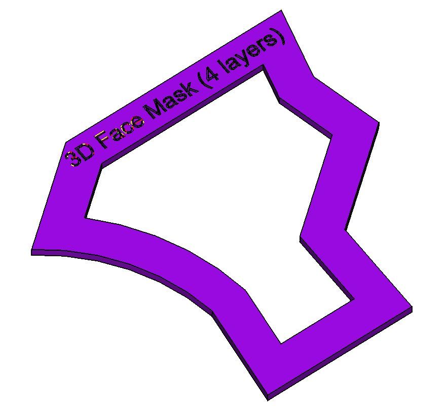 Covid 19 Style 3D Adult Mask Sewing Template