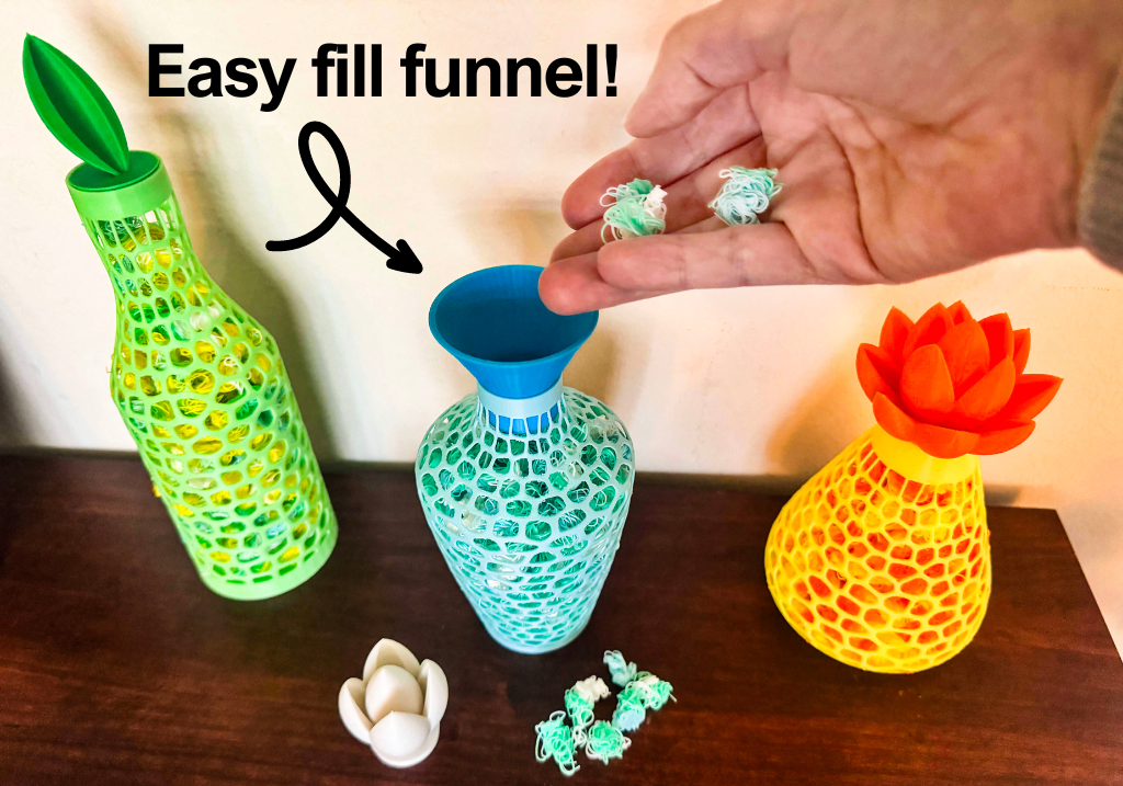 Filament Purge / Poop Decorative Flower Vase Set