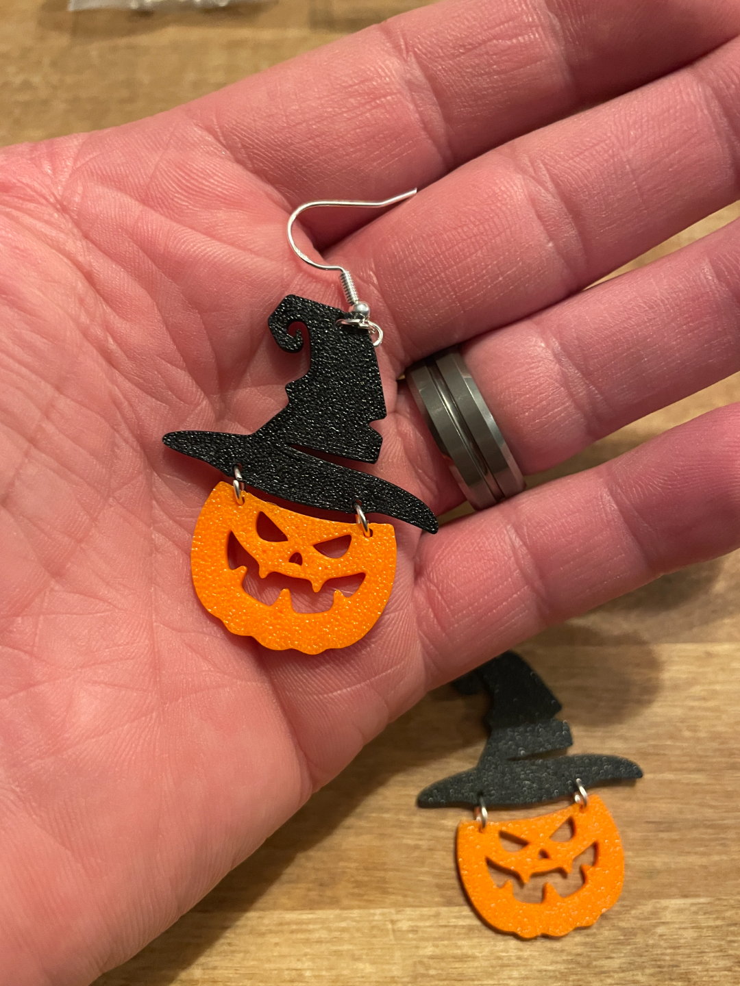 Halloween Earrings - Pumpkin Witch