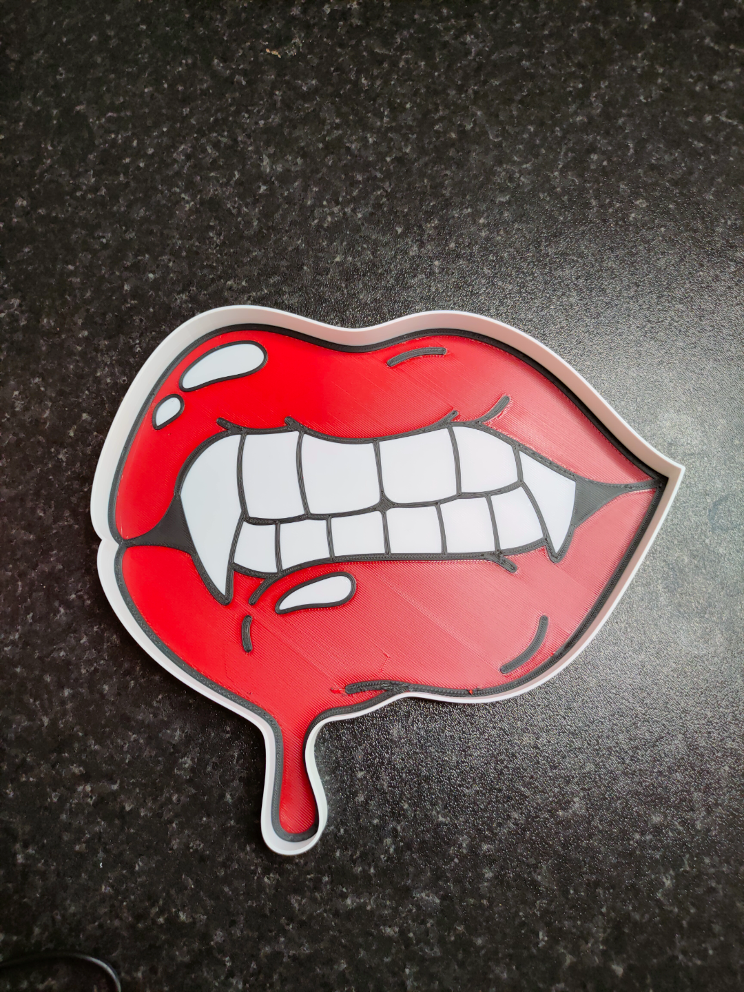 Vampire Fangs Box Light with Stand