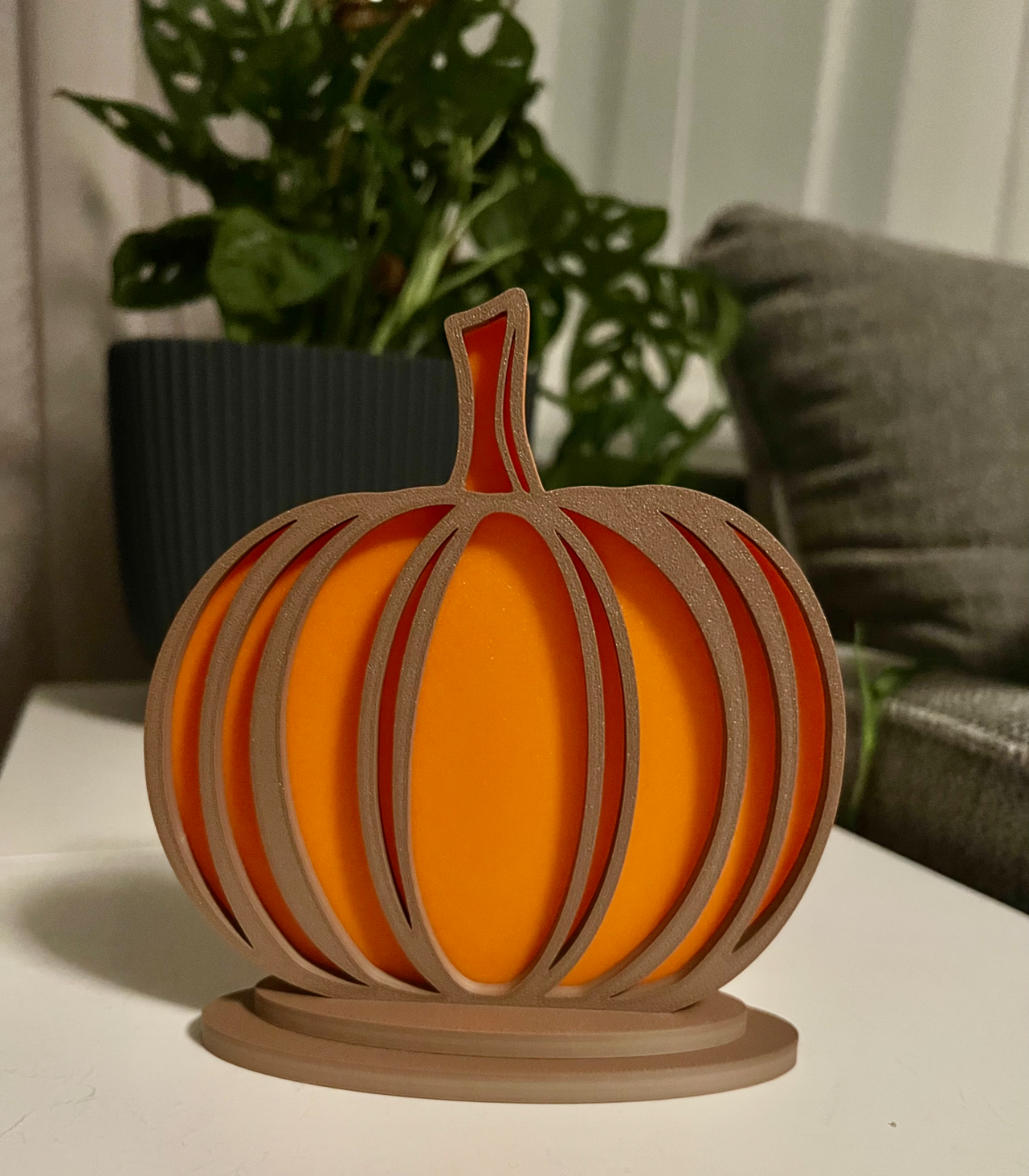 Pumpkin Decor with Leaf/Thankful Tags