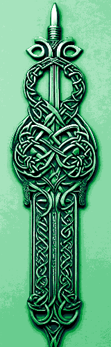 Celtic Knotwork centered around Swords - Set of 3 Bookmarks
