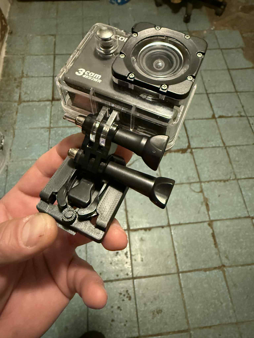 Action camera mount for FAST/FMA/MICH helmets
