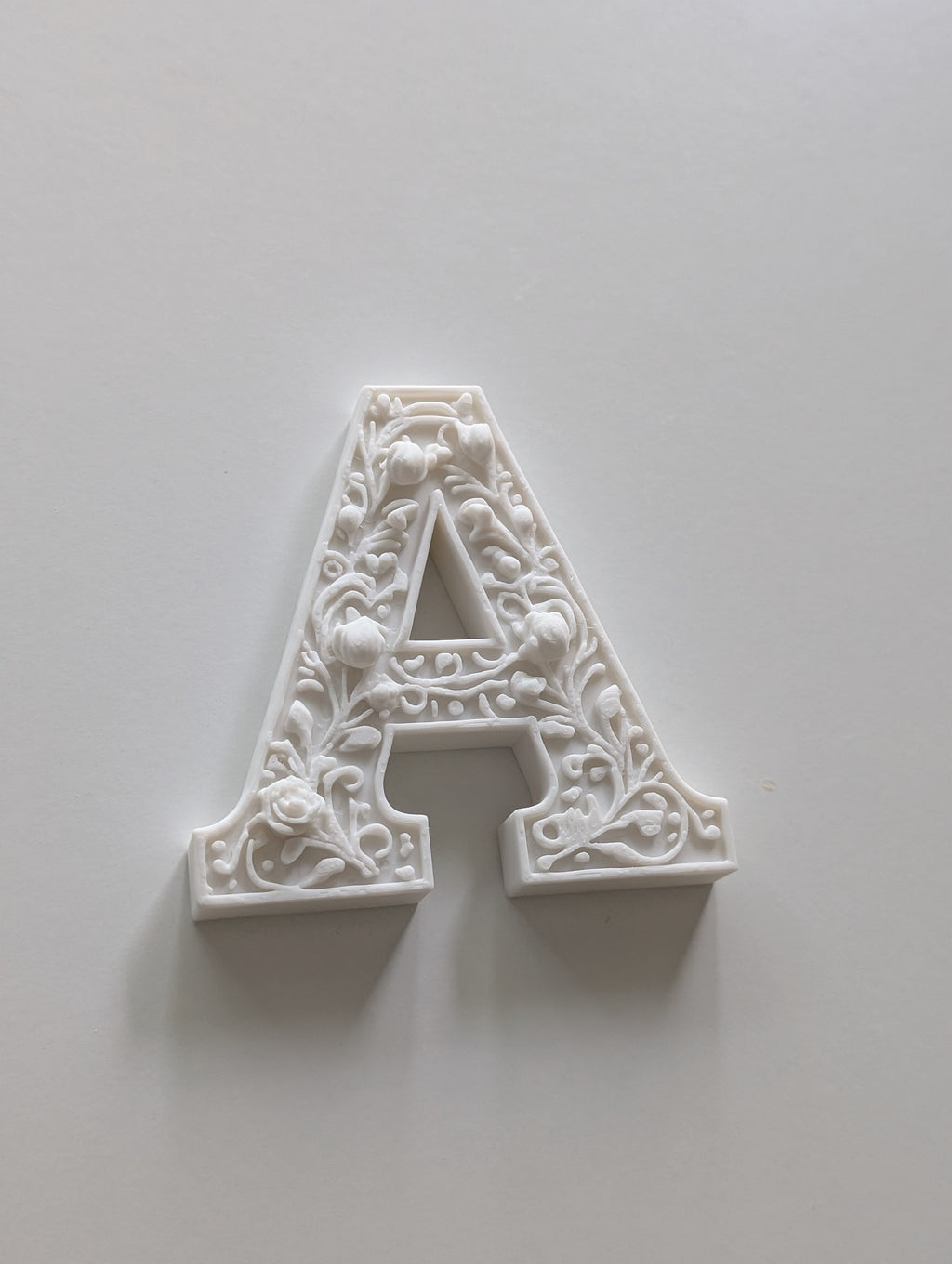 Standing Letter A Floral Gypsum Style