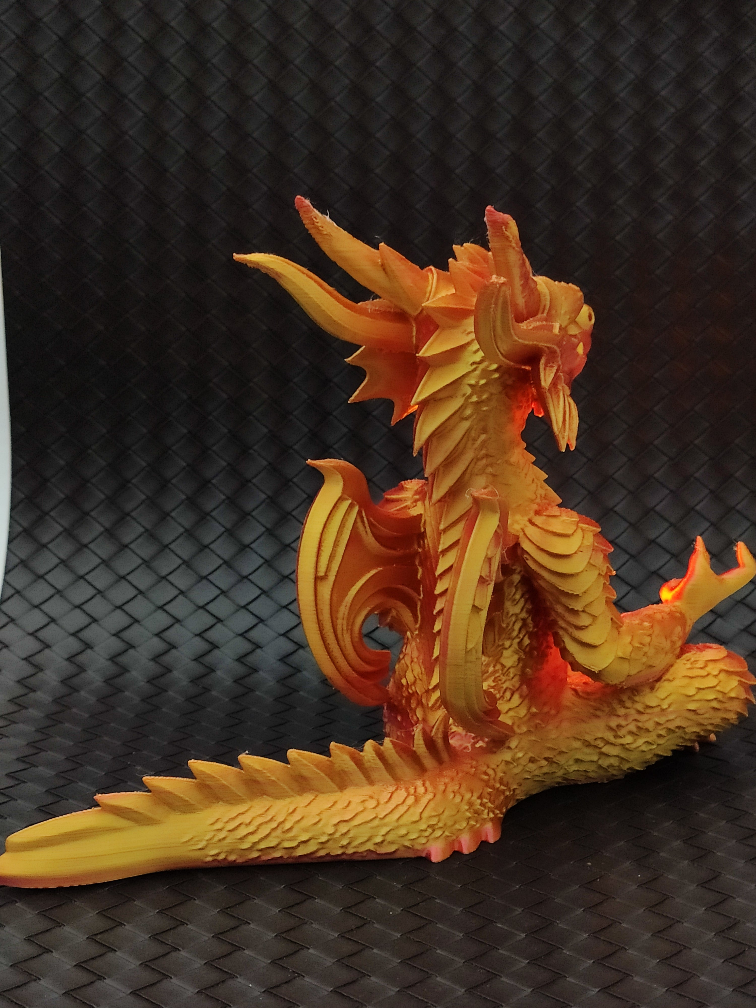 Meditating Dragon - LED Tea light Holder