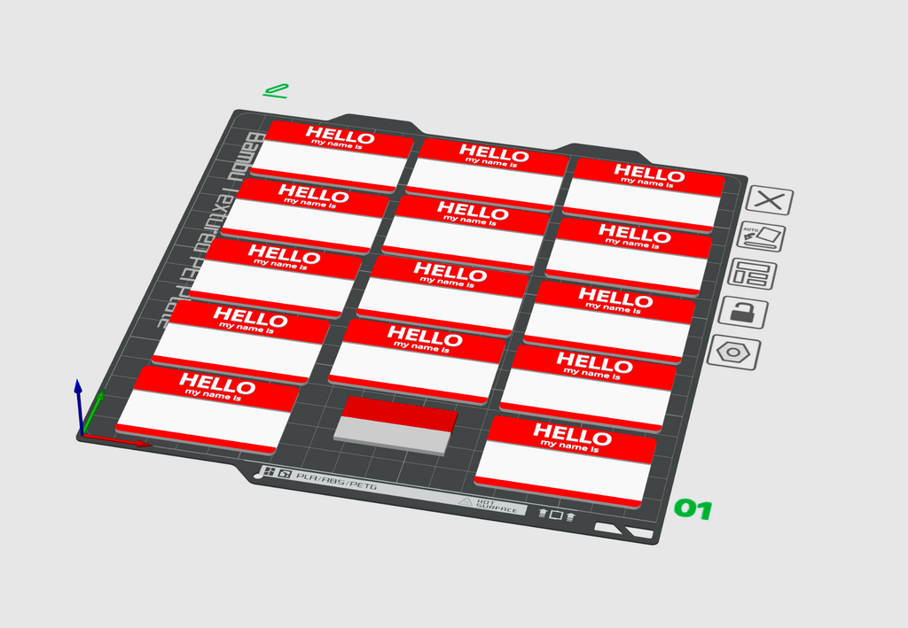"Hello my name is" Nameplate