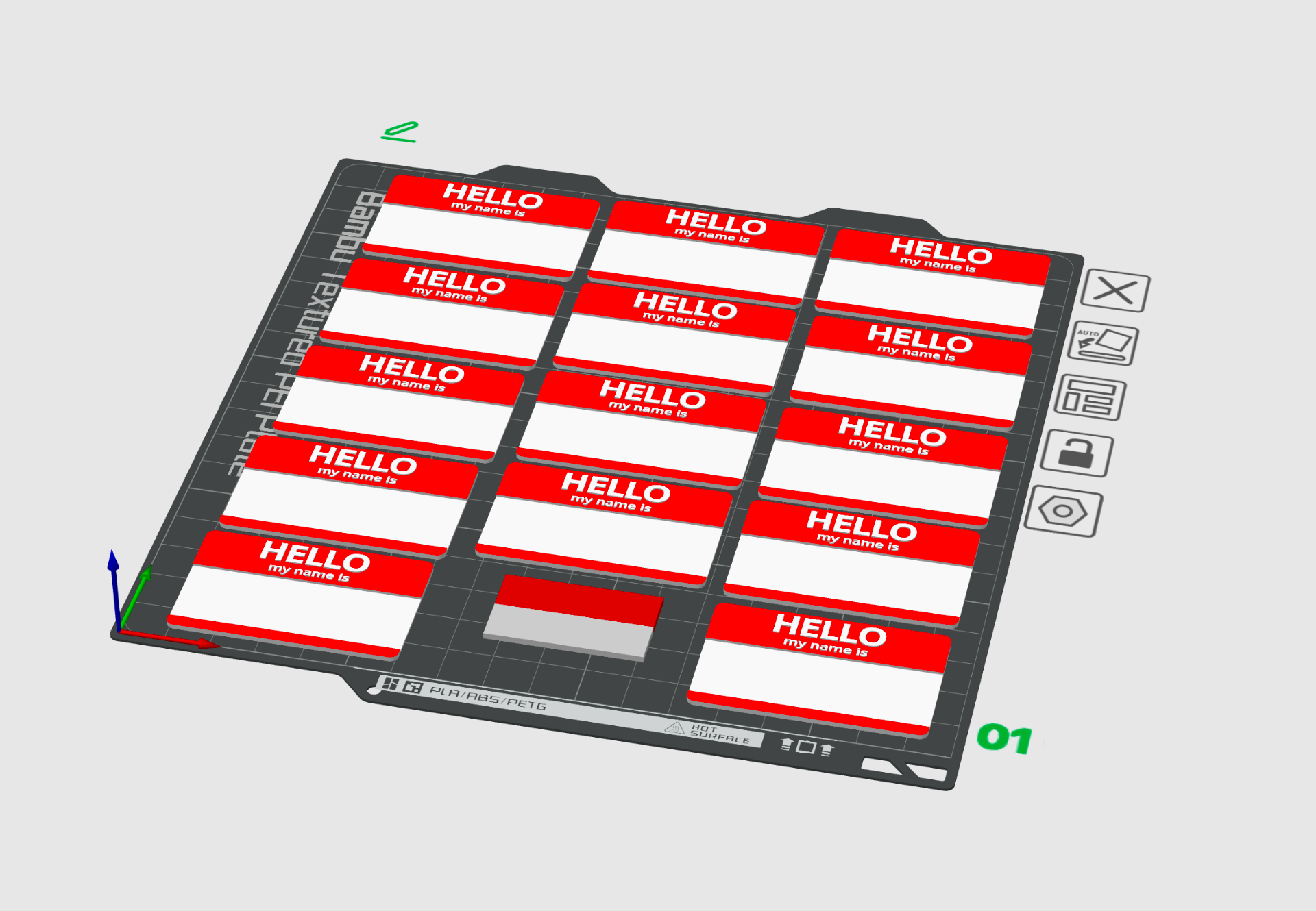 "Hello my name is" Nameplate