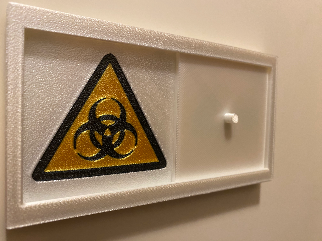 Danger sign for bathroom