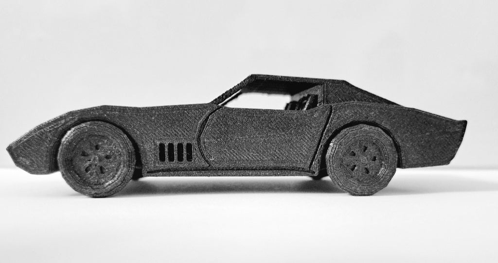 Auto mit beweglichen Rädern Print-in-Place