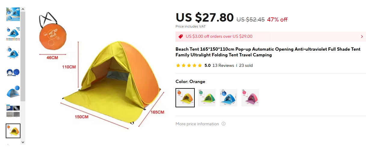 Beach tent stakes