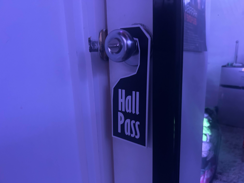 Custom Hall Pass Hanger
