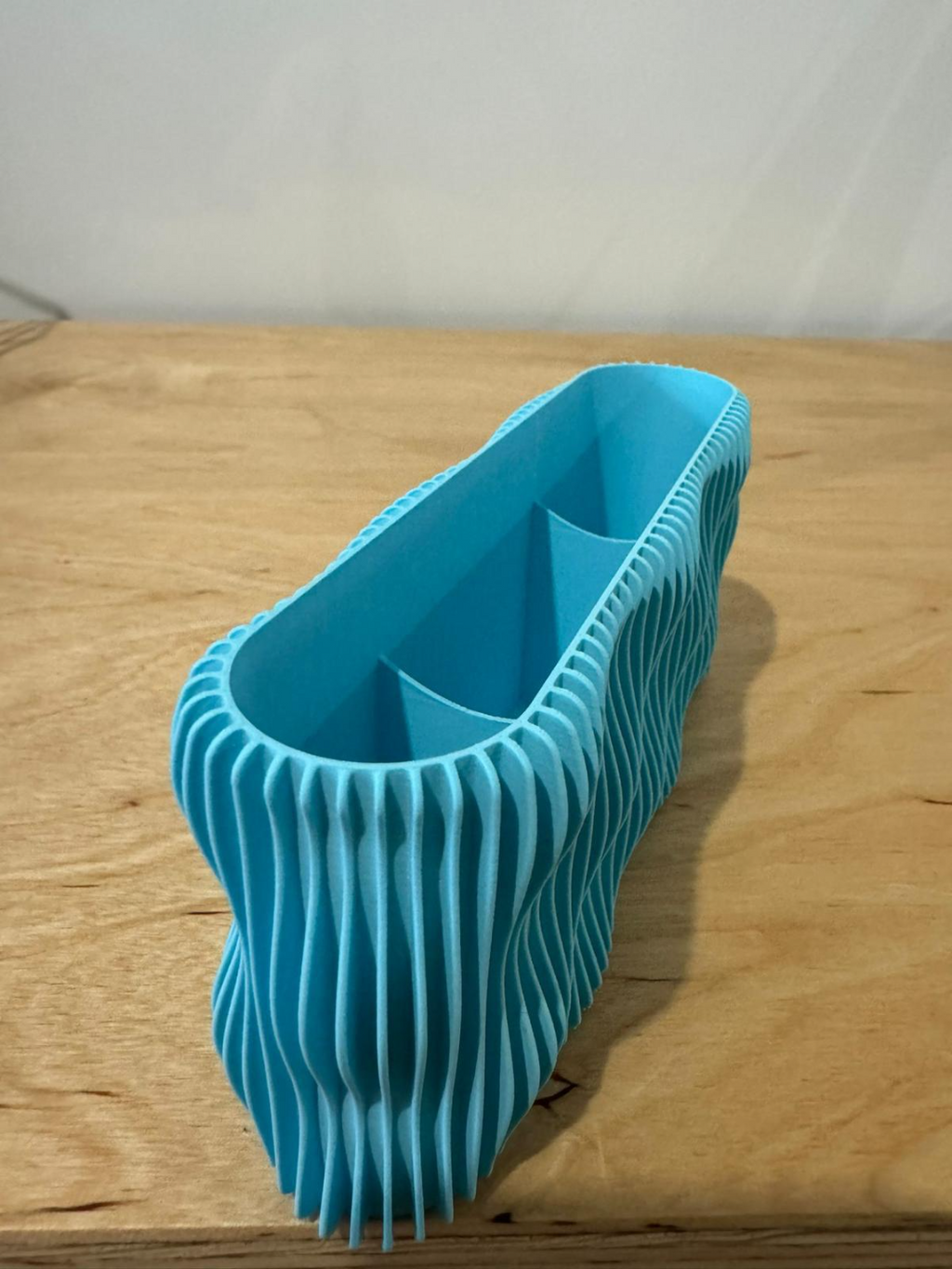 modern ribbed pen cup