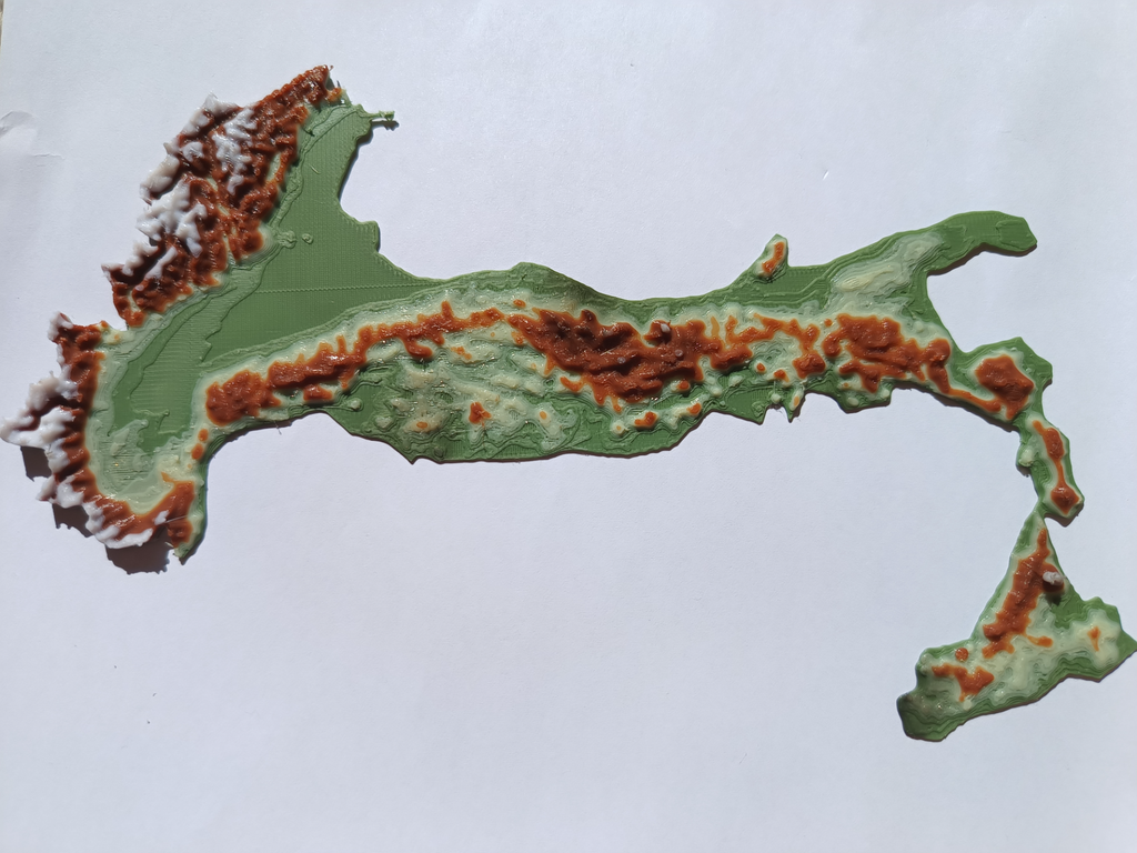Terrain Map - Colored - Italy