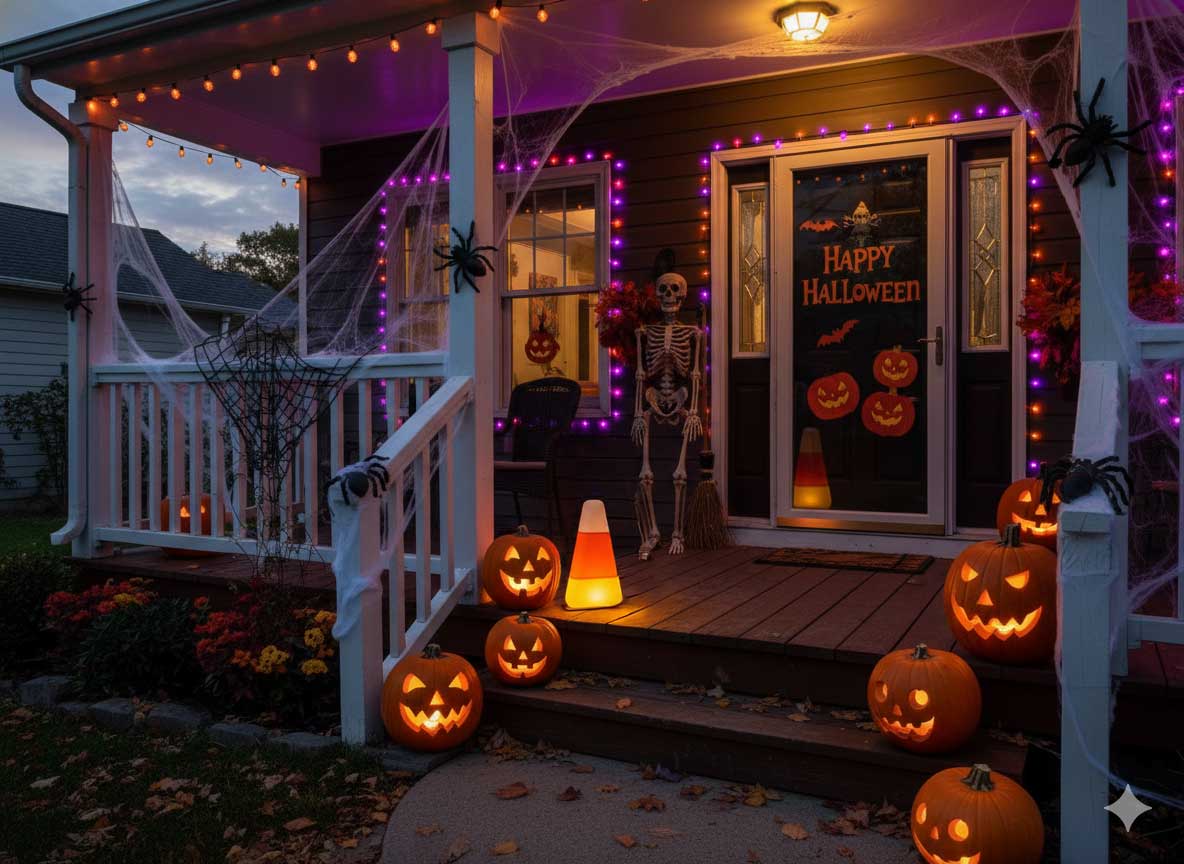 Candy Corn Traffic Cone – Tea Light/Path Light